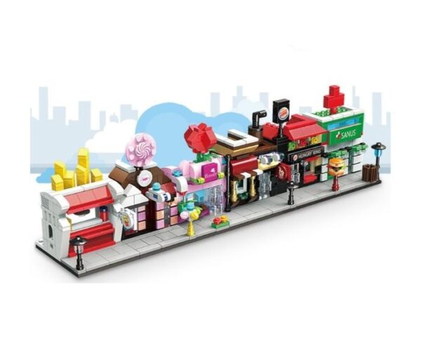 Set de constructie - Candy Store - 126 piese ABS, Streetscape
