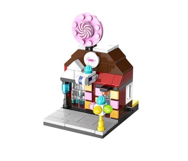 Set de constructie - Candy Store - 126 piese ABS, Streetscape