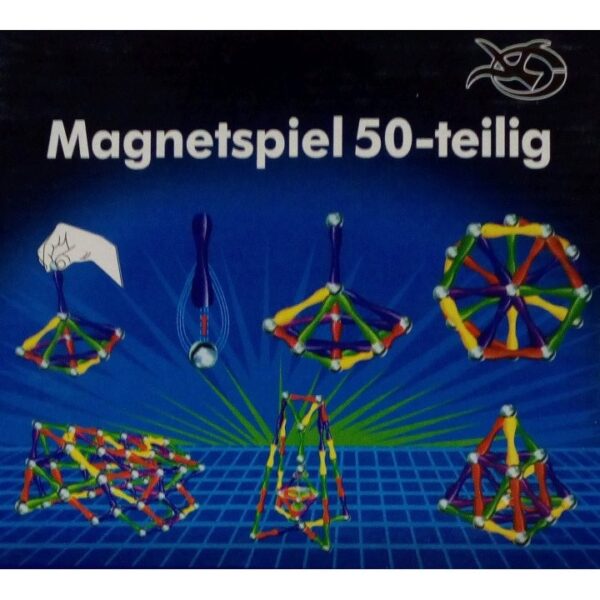 Joc de memorie si inteligenta magnetic tubular 3D, 50 piese,