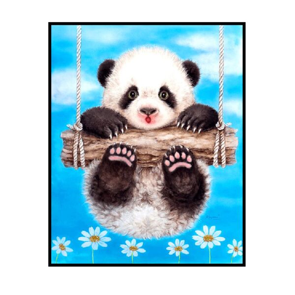 Set pictura dupa numere, Ursuletul Panda, Tablou 20 x 30 cm