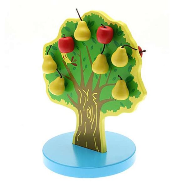 Joc educativ, Copac cu fructe magnetice, 17 piese din lemn, Mattelot Toys