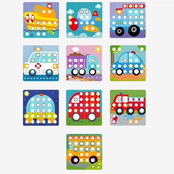 Joc creatie tip mozaic pixel Wisdom cool, 62 piese, Mattelot Toys