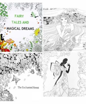 Carte de colorat antistres pentru copii si adulti, Fairy Tales and Magical Dreams