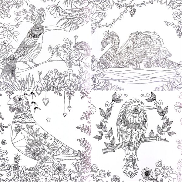 Carte de colorat antistres pentru copii si adulti, The Enchanted Forest
