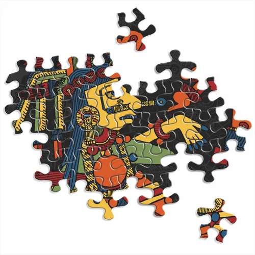 Puzzle piramida 500 piese, Perioada Precolumbiana, Razboinic, D-Toys
