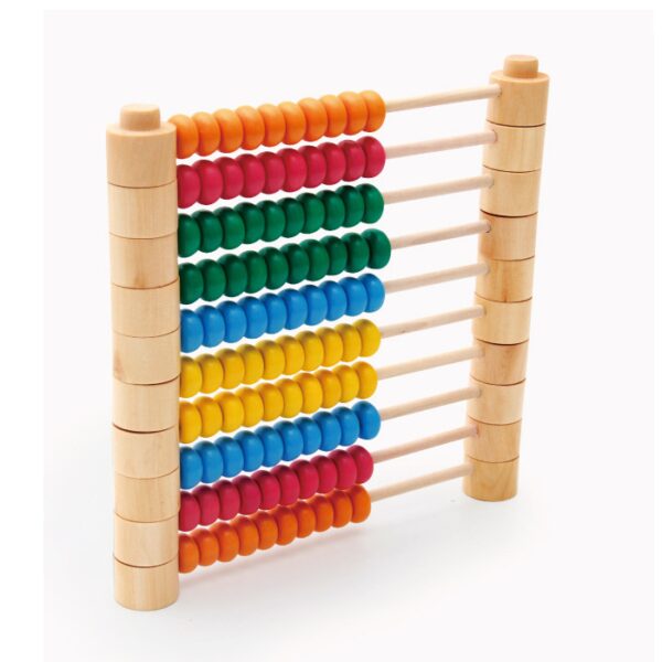 Joc educativ, Abac modular din lemn cu bile colorate, + 3 ani, Wooden Toys