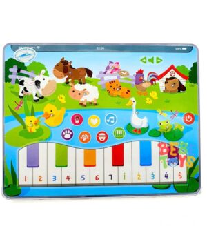 Jucarie interactiva in limba engleza, tableta pentru copii cu multiple functii, melodii si lumini, + 3 ani