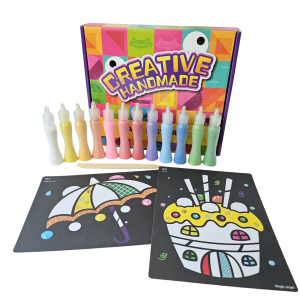 joc creativ cu nisip colorat 26 planse si 12 sticlute cu nisip